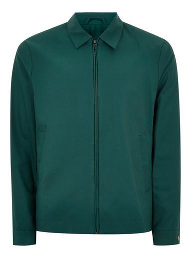Topman Mens Green Teal Harrington Jacket