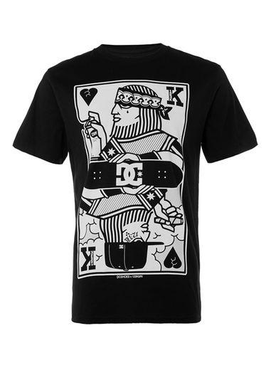 Topman Mens Dc Black And White Paying Card T-shirt