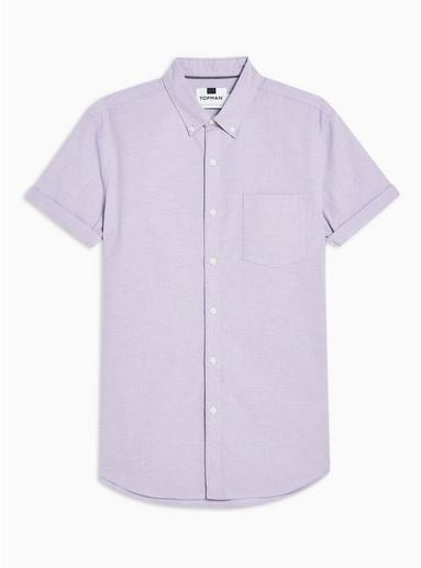 Topman Mens Purple Lilac Stretch Skinny Oxford Shirt