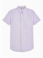 Topman Mens Purple Lilac Stretch Skinny Oxford Shirt