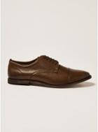 Topman Mens Brown Tan Leather Blinder Toecap Shoes