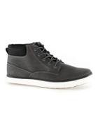 Topman Mens Grey Faux Leather Short Cuff Boots