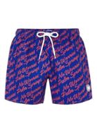 Topman Mens Blue And Red Palm Springs Swim Shorts