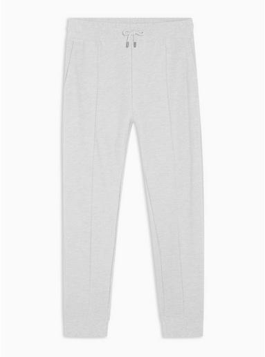 Topman Mens Grey Gray Twill Zip Joggers