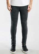 Topman Mens Washed Black Spray On Jeans