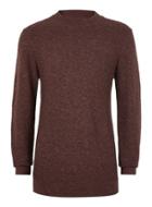 Topman Mens Red Selected Homme Burgundy High Neck Top