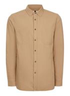 Topman Mens Beige Stone Wash Twill Shirt