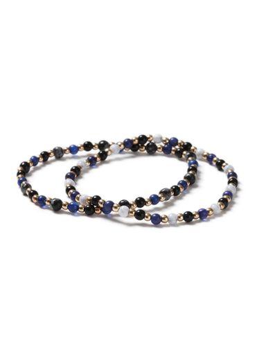 Topman Mens Multi Mixed Blue Beaded Bracelets 2 Pack*