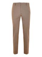 Topman Mens Beige Red Stone Houndstooth Skinny Trousers