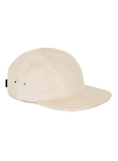 Topman Mens White Stone Linen 5 Panel Cap