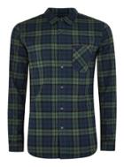 Topman Mens Multi Black Watch Muscle Long Sleeve Shirt