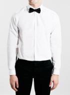 Topman Mens White Shirt / Black Bowtie Pack