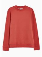 Topman Mens Selected Homme Red Pique Organic Cotton Sweatshirt