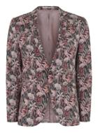 Topman Mens Pink Floral Print Ultra Skinny Fit Suit Jacket