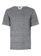 Topman Mens Black Salt And Pepper Oversized Knitted T-shirt