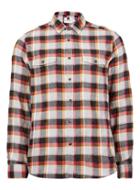 Topman Mens Blue Pink Checked Pattern Brushed Cotton Shirt