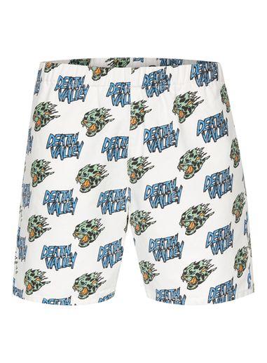 Topman Mens Topman Presents: Felicity Marshall White Skull Motif Pull On Shorts