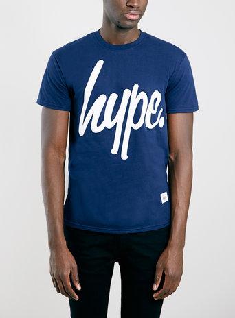 Topman Mens Blue Hype Navy Script T-shirt*