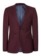 Topman Mens Wine Red Ultra Skinny Fit Suit Jacket