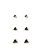 Topman Mens Black Triangle Earrings*