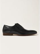 Topman Mens Black Leather Skinner Oxford Shoes