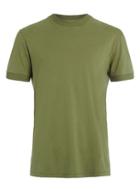 Topman Mens Green Ltd Khaki Rib T-shirt