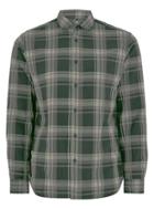 Topman Mens Selected Homme Khaki Check Long Sleeve Shirt