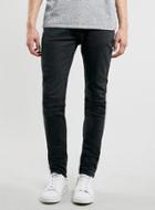 Topman Mens Washed Black Stretch Skinny Jeans