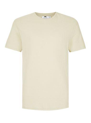 Topman Mens Brown Stone Ottoman Textured T-shirt
