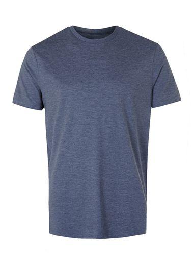Topman Mens Blue Marl Crew Neck T-shirt