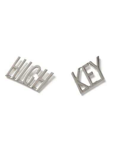 Topman Mens Silver Look Slogan Collar Tips*