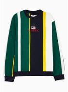 Topman Mens Multi Green Usa Stripe Sweatshirt