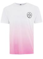 Topman Mens White And Pink Slim Fit T-shirt