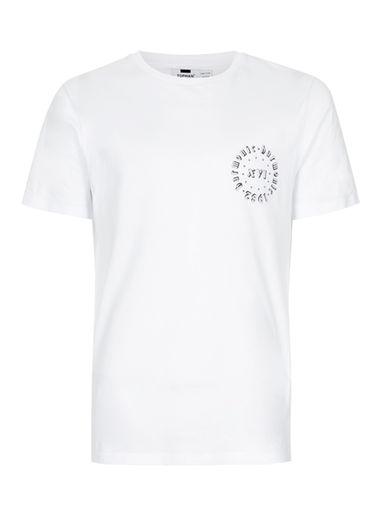 Topman Mens White Harmonic Print T-shirt