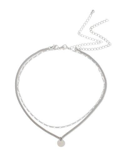 Topman Mens Silver T Bar Choker*