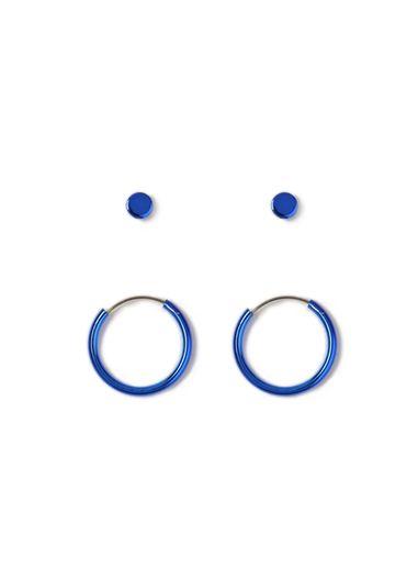 Topman Mens Blue Hoop Earrings*