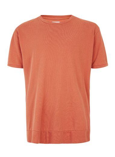 Topman Mens Pink Ltd Light Brown Pique Textured T-shirt