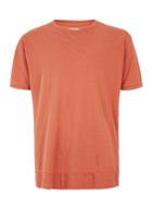 Topman Mens Pink Ltd Light Brown Pique Textured T-shirt