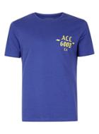 Topman Mens Blue All Good Reality Print T-shirt