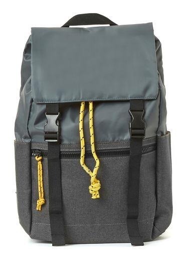 Topman Mens Grey Charcoal Flat Top Backpack