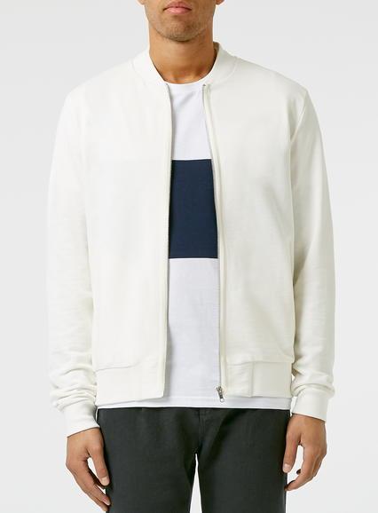 Topman Mens Legends White Zip Up Sweatshirt*