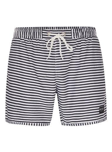 Topman Mens White Nicce Striped Swim Shorts