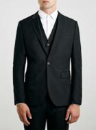 Topman Mens New Fit Black Skinny Suit Jacket