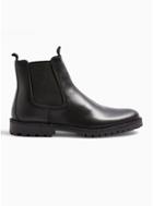 Selected Homme Mens Selected Homme Black Leather Richard Leather Chelsea Boots