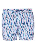 Topman Mens Multi Pink And Blue Camo Swim Shorts