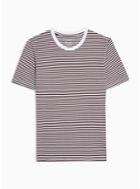 Selected Homme Mens Purple Selected Homme Navy And White Perfect Stripe T-shirt