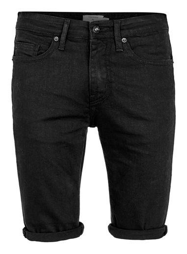 Topman Mens Black Spray On Denim Shorts
