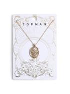 Topman Mens Cream Gold Pendant Necklace*