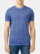 Topman Mens Blue Burnout Wash Slim Fit T-shirt