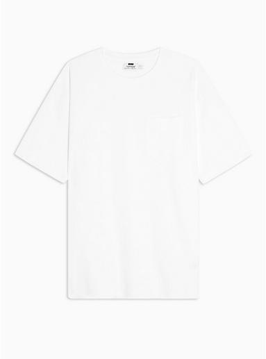 Topman Mens White Oversized Pocket T-shirt
